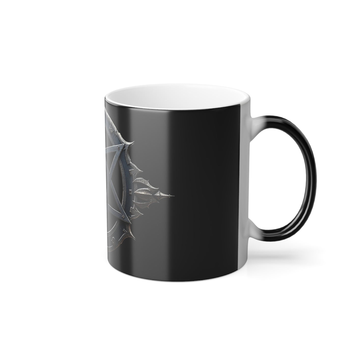 Mug - Color Changing with Black Ring Pirate Insignia Design