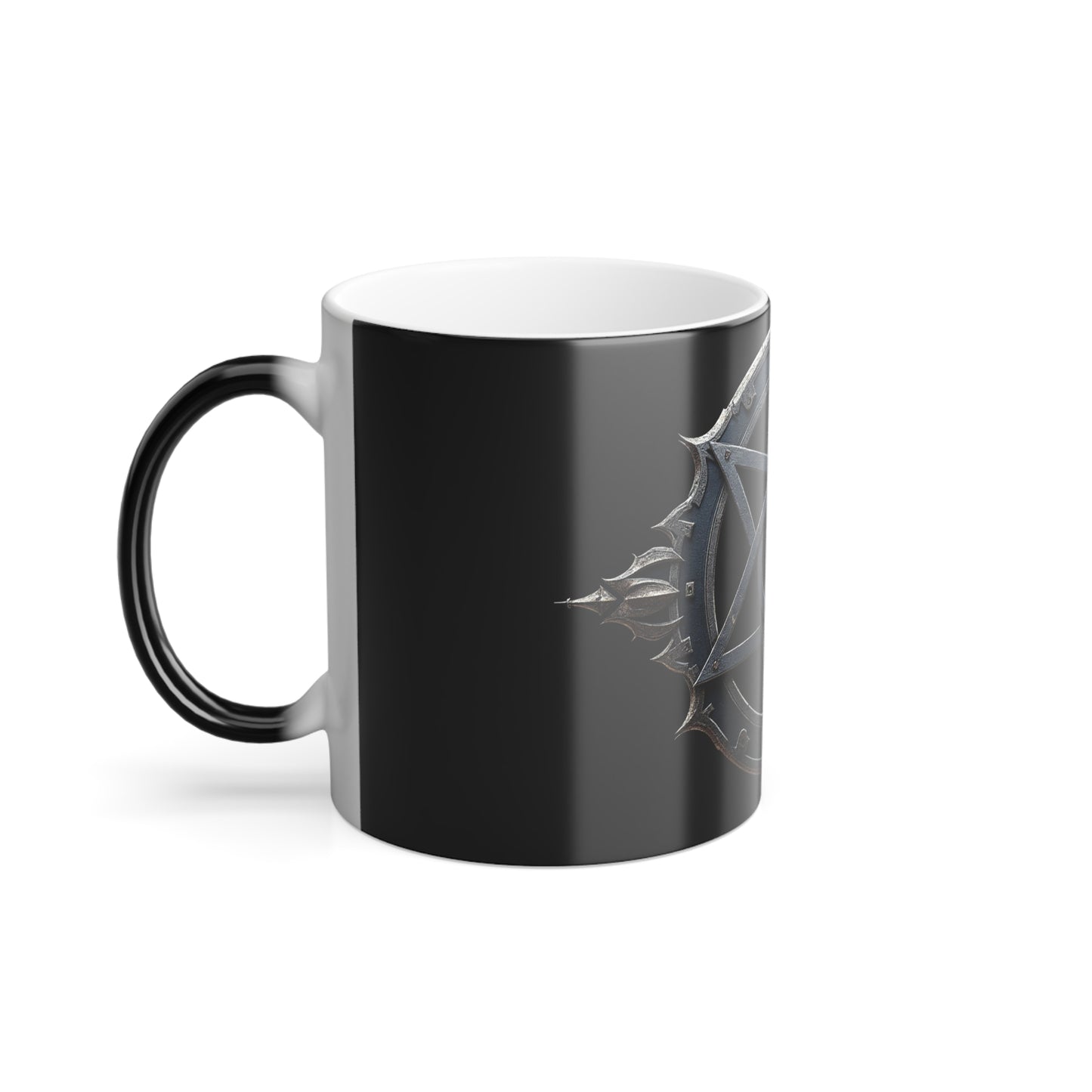 Mug - Color Changing with Black Ring Pirate Insignia Design